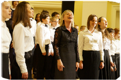 Хормейстер С. Леонова. Хоровой фестиваль в 2014 году.